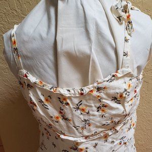 J for Justified Cream dress with yellow flowers Size L